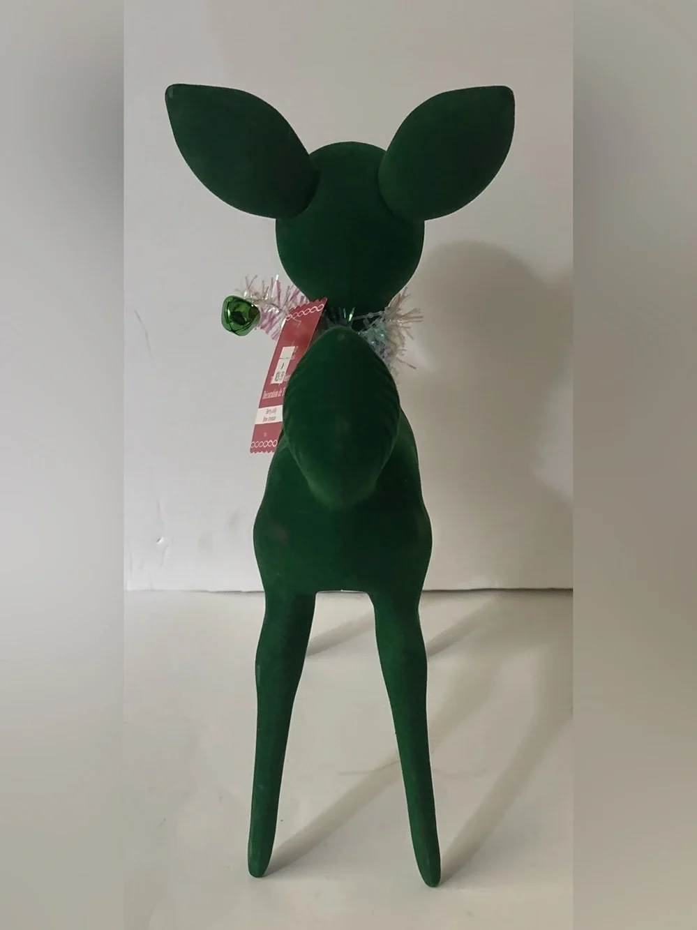Flocked large Christmas Reindeer tinsel tabletop decor3 total NEW NWT